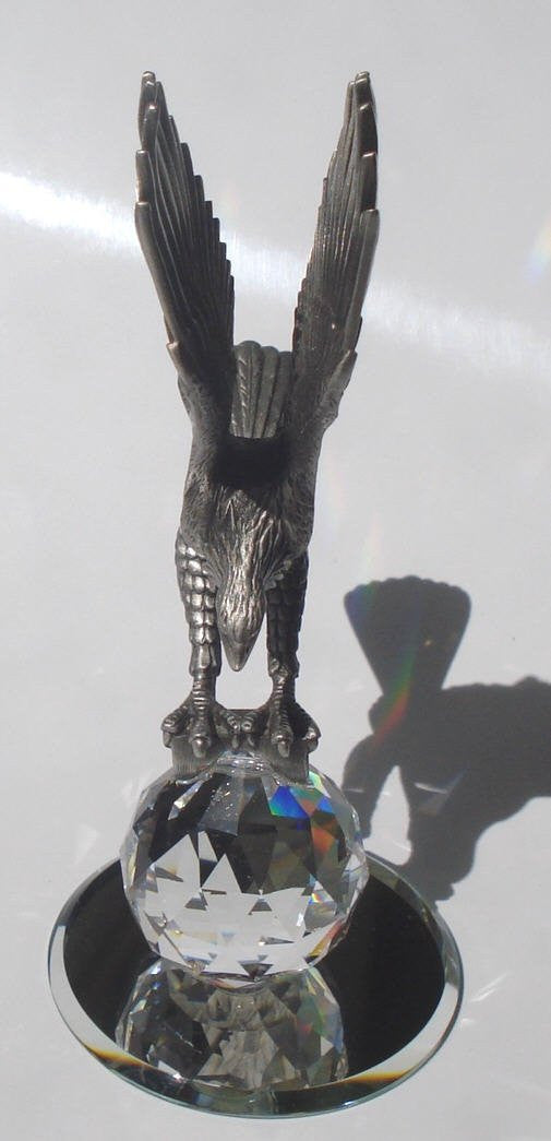 Crystal Eagle Made with Swarovski Crystal and Genuine Pewter - Pewter Eagle Figurine