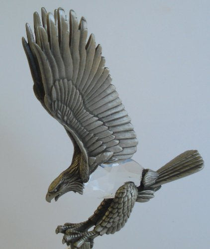 Crystal Eagle Made with Swarovski Crystal and Genuine Pewter - Pewter Eagle Figurine