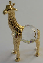 Load image into Gallery viewer, Crystal Giraffe Figurine Handcrafted By Bjcrystalgifts Using Swarovski Crystal
