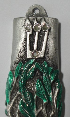 Mezuzah Wedding Highlighted with Colorful Epoxy and Swarovski Crystals - Jewish Wedding Mezuzah