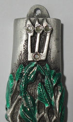 Load image into Gallery viewer, Mezuzah Wedding Highlighted with Colorful Epoxy and Swarovski Crystals - Jewish Wedding Mezuzah
