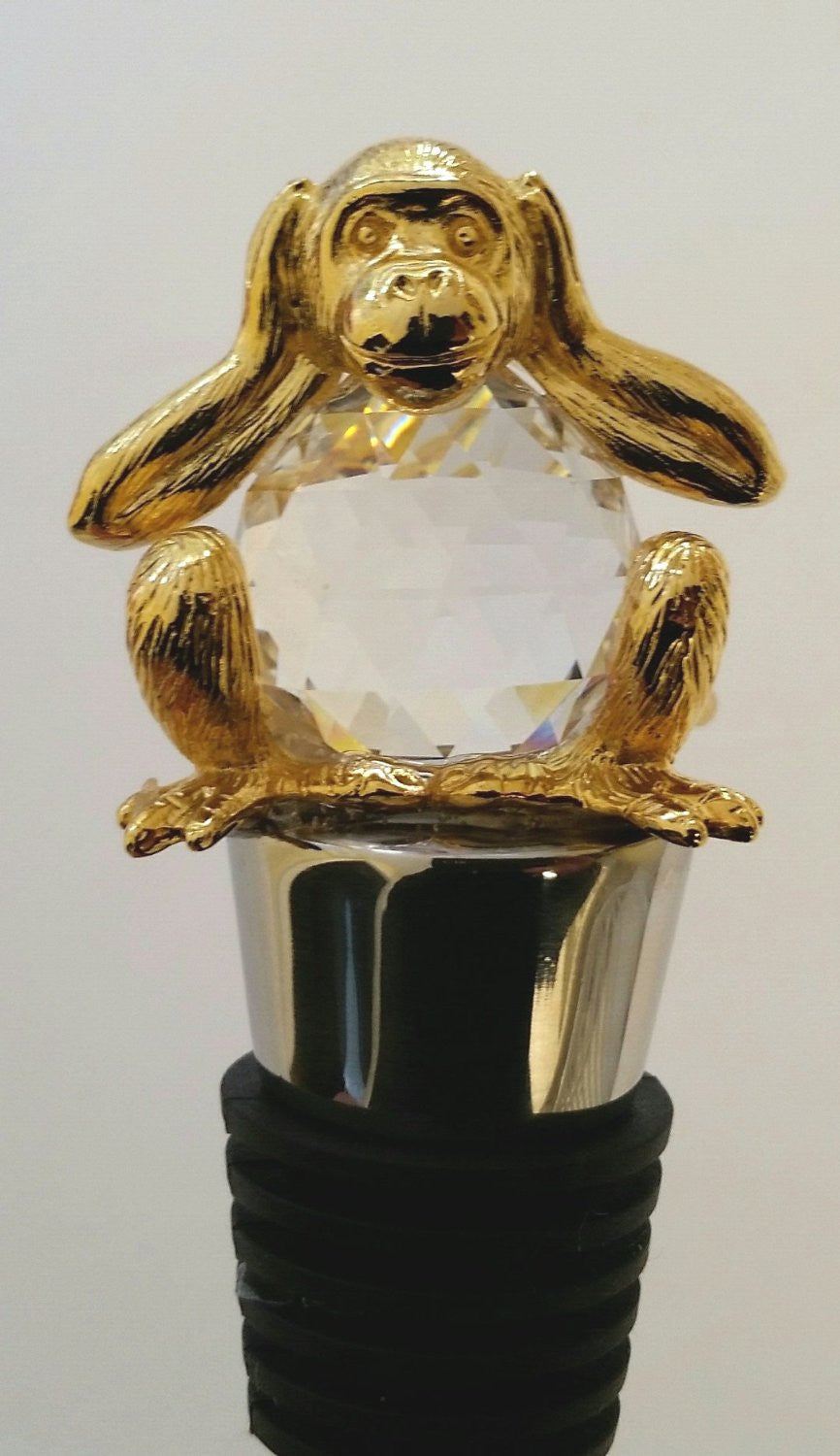 Hear No Evil Monkey Wine Stopper