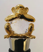 Load image into Gallery viewer, Speak No Evil Monkey Wine Stopper
