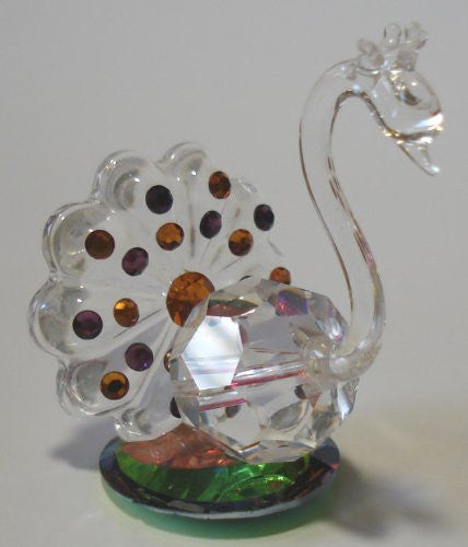 Crystal Peacock Handcrafted Using Swarovski Crystal Components