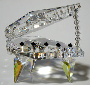 Crystal Piano - Grand Piano Miniature Figurine Made Using Swarovski Crystal