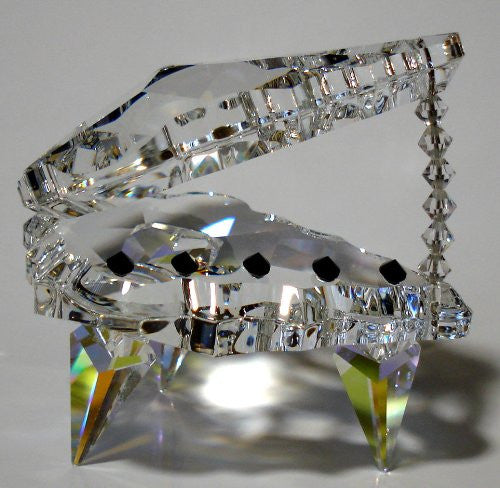Crystal Piano - Grand Piano Miniature Figurine Made Using Swarovski Crystal