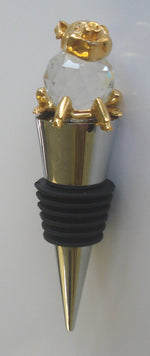 Load image into Gallery viewer, Pig Wine Stopper By Bjcrystalgifts Made with Swarovski Crystal - Piglet Bottle Stopper
