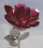 Load image into Gallery viewer, Crystal Rose Red Made with Swarovski Crystals on Marble Base
