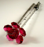 Load image into Gallery viewer, Torah Pointer - Yad - Bar Mitzvah - Handcrafted By the Bjcrystalgifts Uising Swarovski Crystal - Red Rose - Bat Mitzvah
