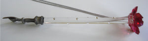 Torah Pointer - Yad - Bar Mitzvah - Handcrafted By the Bjcrystalgifts Uising Swarovski Crystal - Red Rose - Bat Mitzvah