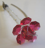 Load image into Gallery viewer, Torah Pointer - Yad - Bar Mitzvah - Handcrafted By the Bjcrystalgifts Uising Swarovski Crystal - Red Rose - Bat Mitzvah
