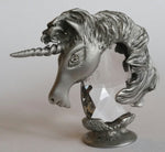 Load image into Gallery viewer, Pewter and Crystal Unicorn Head Handcrafted Using Swarovski Crystal - Crystal Unicorn Figurine
