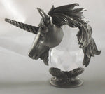 Load image into Gallery viewer, Pewter and Crystal Unicorn Miniature Handcrafted By Bjcrystalgifts Using Swarovski Crystal - Unicorn Figurine
