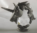 Load image into Gallery viewer, Pewter and Crystal Unicorn Miniature Handcrafted By Bjcrystalgifts Using Swarovski Crystal - Unicorn Figurine
