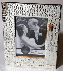 Jewish Wedding Picture Frame - Jewish Engagement Gift - 5x7 picture - Holds Shards From Chuppah