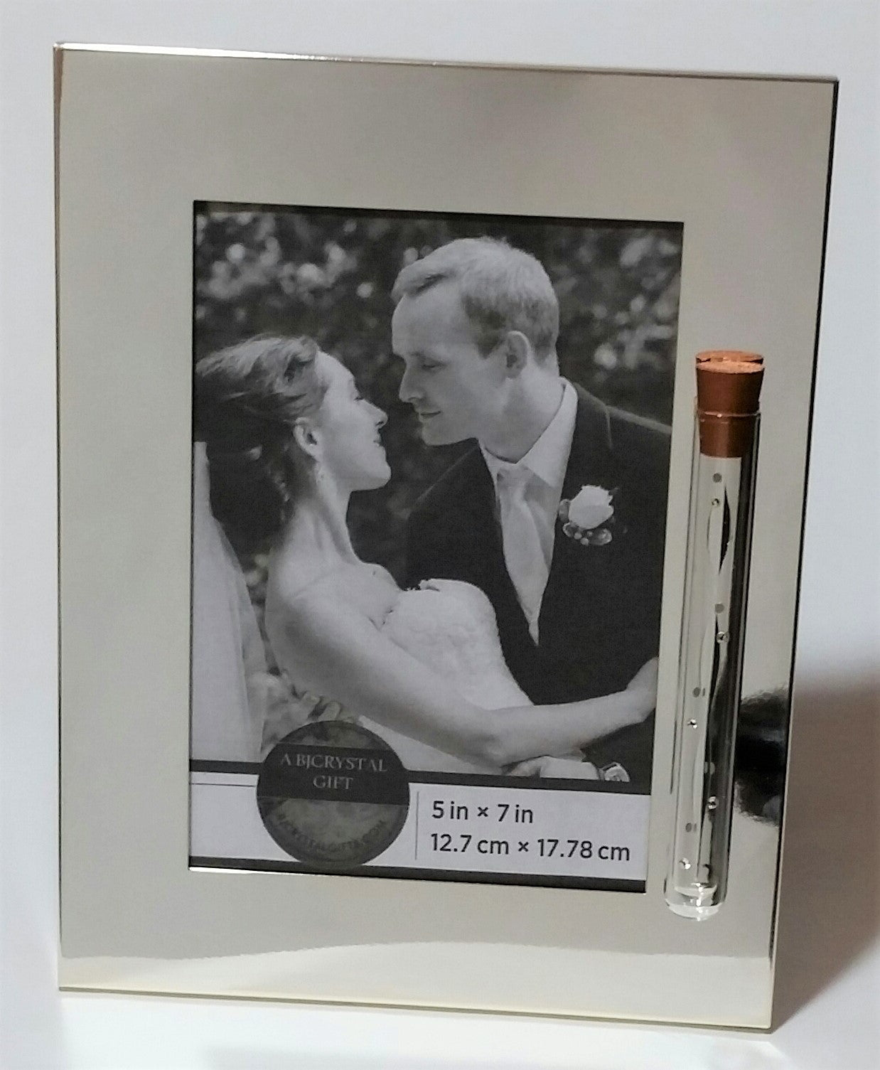 Jewish Wedding Picture Frame - Jewish Engagement Gift - Chuppah - Silver Plated Reflective