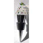 Load image into Gallery viewer, Crystal Christmas Tree Wine Stopper Hand Crafted By The Artisans At Bjcrystalgifts Using Swarovski Crystal
