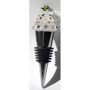 Crystal Christmas Tree Wine Stopper Hand Crafted By The Artisans At Bjcrystalgifts Using Swarovski Crystal