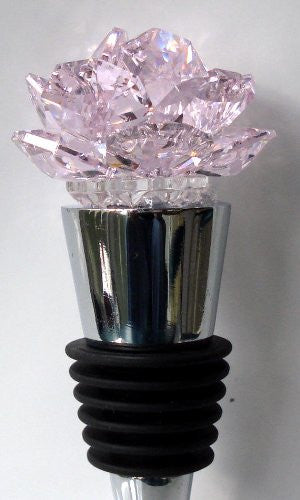 Pink Crystal Rose Wine Stopper